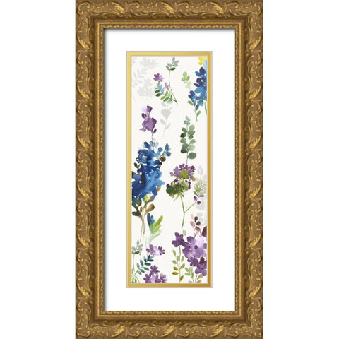 Luna I Violet Version Gold Ornate Wood Framed Art Print with Double Matting by Jensen, Asia