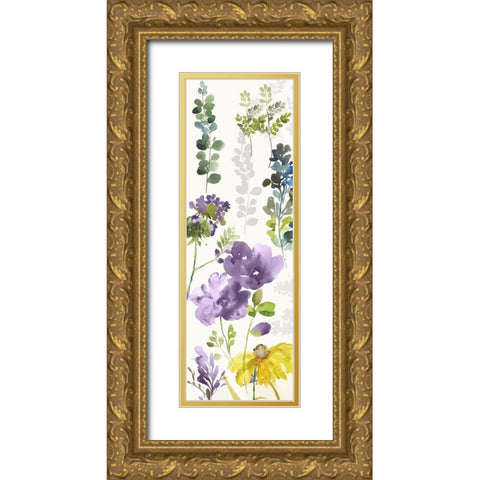 Luna II Violet Version Gold Ornate Wood Framed Art Print with Double Matting by Jensen, Asia