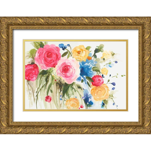 Animato Gold Ornate Wood Framed Art Print with Double Matting by Jensen, Asia