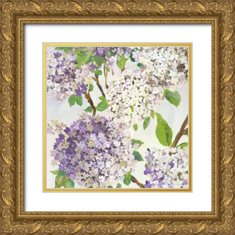 Summer Hydrangea I  Gold Ornate Wood Framed Art Print with Double Matting by Jensen, Asia