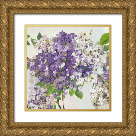 Summer Hydrangea II  Gold Ornate Wood Framed Art Print with Double Matting by Jensen, Asia