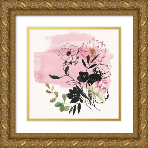 Mother Natures Flowers I Gold Ornate Wood Framed Art Print with Double Matting by Jensen, Asia