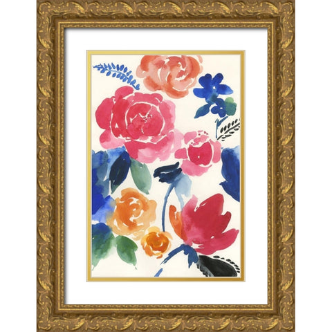 Julia  Gold Ornate Wood Framed Art Print with Double Matting by Jensen, Asia