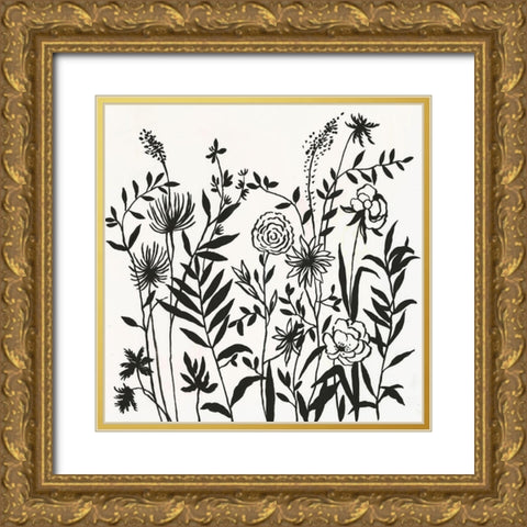 Joyful II  Gold Ornate Wood Framed Art Print with Double Matting by Jensen, Asia