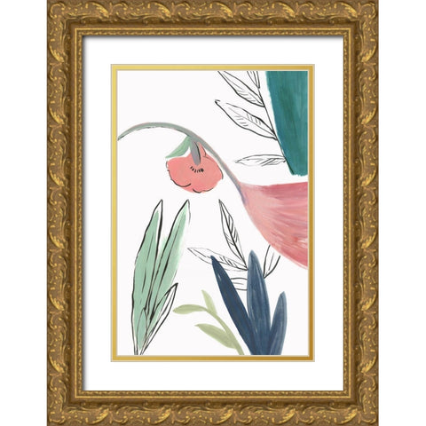 Hidden Beauty I Gold Ornate Wood Framed Art Print with Double Matting by Jensen, Asia