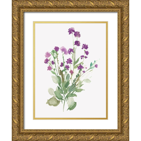 Fragrant Twig Gold Ornate Wood Framed Art Print with Double Matting by Jensen, Asia