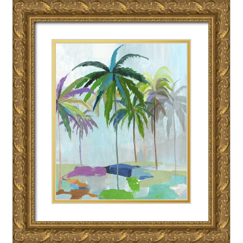 Tropical Summeer Gold Ornate Wood Framed Art Print with Double Matting by Jensen, Asia