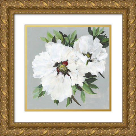 Lush Pair  Gold Ornate Wood Framed Art Print with Double Matting by Jensen, Asia