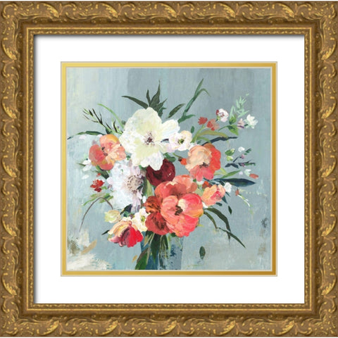 Carolines Morning Gold Ornate Wood Framed Art Print with Double Matting by Jensen, Asia