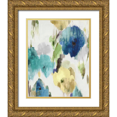 Abstract Flower Pattern I Gold Ornate Wood Framed Art Print with Double Matting by Jensen, Asia