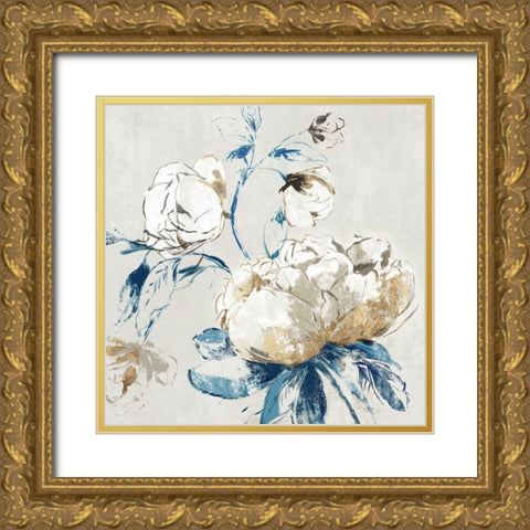 Gold Rosa II Gold Ornate Wood Framed Art Print with Double Matting by Jensen, Asia
