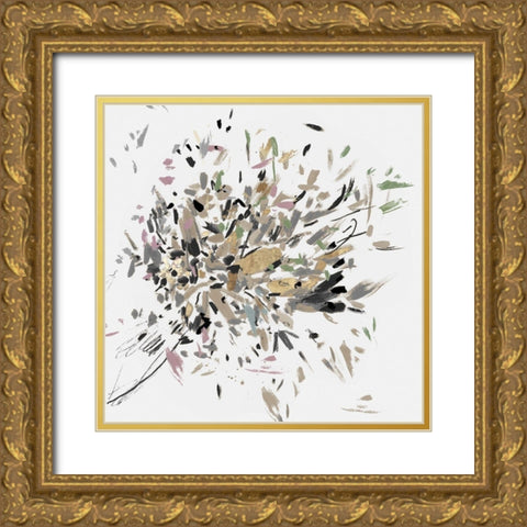 Dabbing Bouquet Gold Ornate Wood Framed Art Print with Double Matting by Jensen, Asia