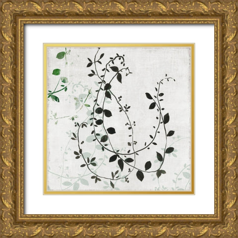 Dark Vines  Gold Ornate Wood Framed Art Print with Double Matting by Jensen, Asia