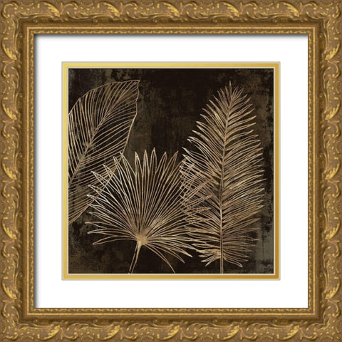 Golden Tropics I  Gold Ornate Wood Framed Art Print with Double Matting by Jensen, Asia