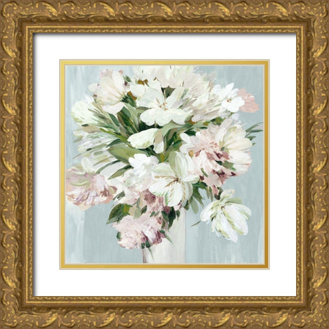 Fresh White Flowers  Gold Ornate Wood Framed Art Print with Double Matting by Jensen, Asia
