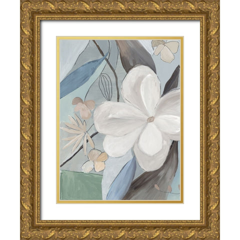 Bluebell Bouquet Bliss I Gold Ornate Wood Framed Art Print with Double Matting by Jensen, Asia
