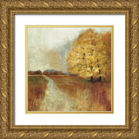 Repose Gold Ornate Wood Framed Art Print with Double Matting by Jensen, Asia