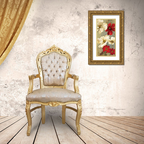 Springerle Florals I Gold Ornate Wood Framed Art Print with Double Matting by Jensen, Asia