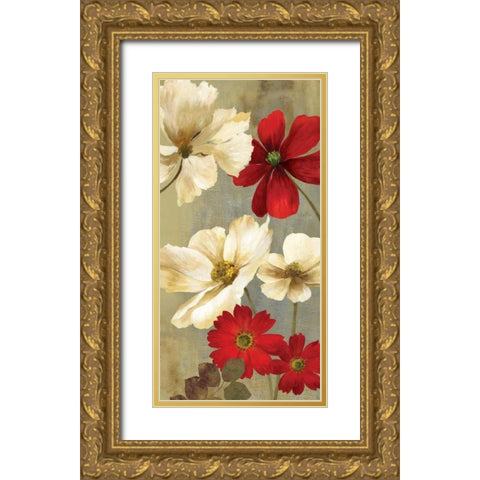 Springerle Florals I Gold Ornate Wood Framed Art Print with Double Matting by Jensen, Asia