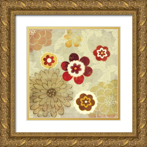 Burst - Mini Gold Ornate Wood Framed Art Print with Double Matting by Jensen, Asia