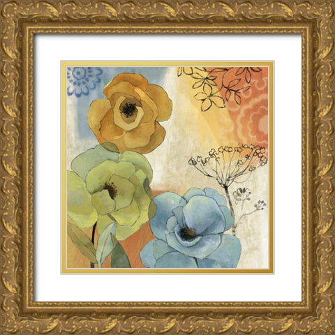 Isabelle Gold Ornate Wood Framed Art Print with Double Matting by Jensen, Asia