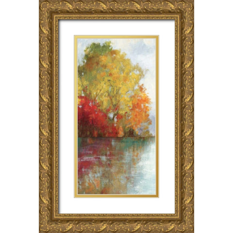Forest Reflection II Gold Ornate Wood Framed Art Print with Double Matting by Jensen, Asia