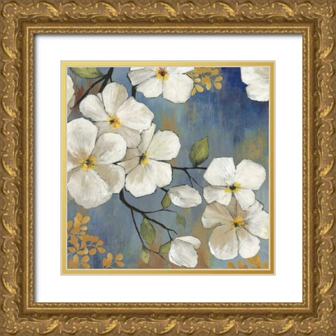 En Flor I Gold Ornate Wood Framed Art Print with Double Matting by Jensen, Asia