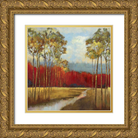 In the Horizon II - Mini Gold Ornate Wood Framed Art Print with Double Matting by Jensen, Asia