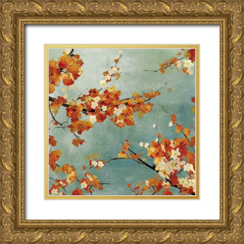 Orange Blossoms II Gold Ornate Wood Framed Art Print with Double Matting by Jensen, Asia