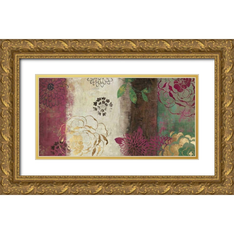 Eden Gold Ornate Wood Framed Art Print with Double Matting by Jensen, Asia