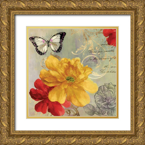 Cottage Yellow Gold Ornate Wood Framed Art Print with Double Matting by Jensen, Asia