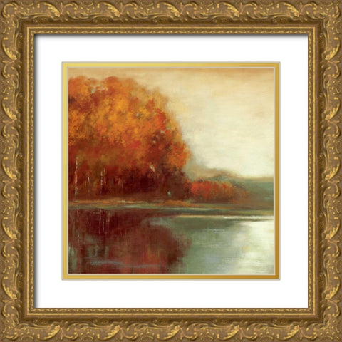 Touch of Gold Gold Ornate Wood Framed Art Print with Double Matting by Jensen, Asia