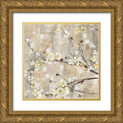 Pearls in Bloom I - Mini Gold Ornate Wood Framed Art Print with Double Matting by Jensen, Asia