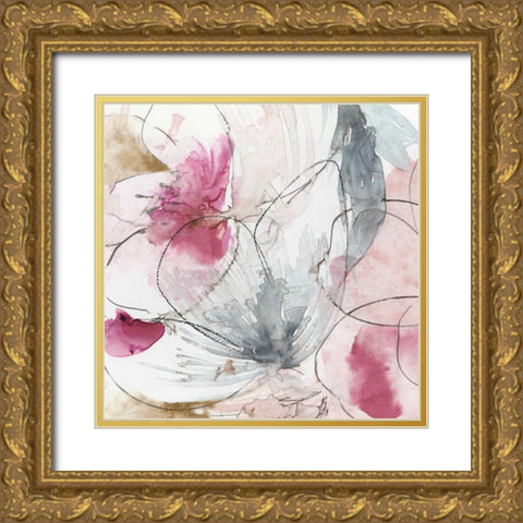 Pretty in Pink II Gold Ornate Wood Framed Art Print with Double Matting by Jensen, Asia