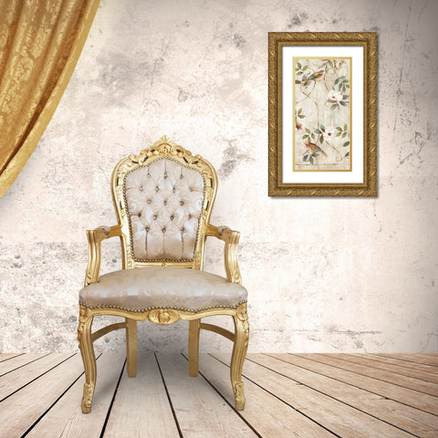 Lattice II Gold Ornate Wood Framed Art Print with Double Matting by Jensen, Asia