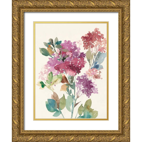 Sweet Hydrangea II Gold Ornate Wood Framed Art Print with Double Matting by Jensen, Asia