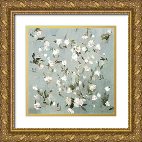 Magnolias I Gold Ornate Wood Framed Art Print with Double Matting by Jensen, Asia