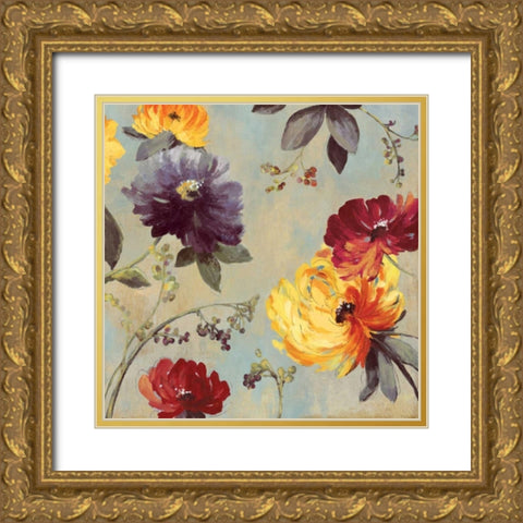 Whimsical Floral I Gold Ornate Wood Framed Art Print with Double Matting by Jensen, Asia