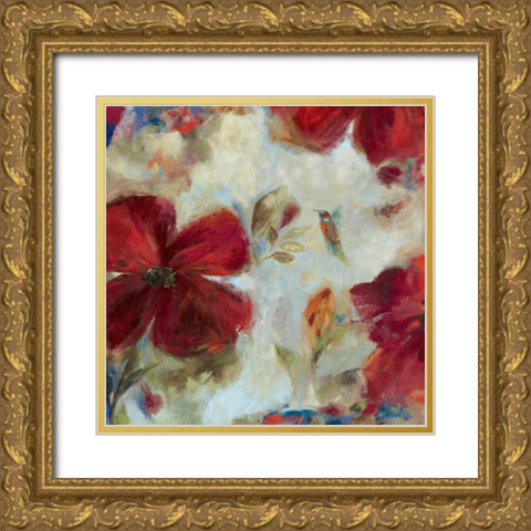 Hummingbird II Gold Ornate Wood Framed Art Print with Double Matting by Jensen, Asia