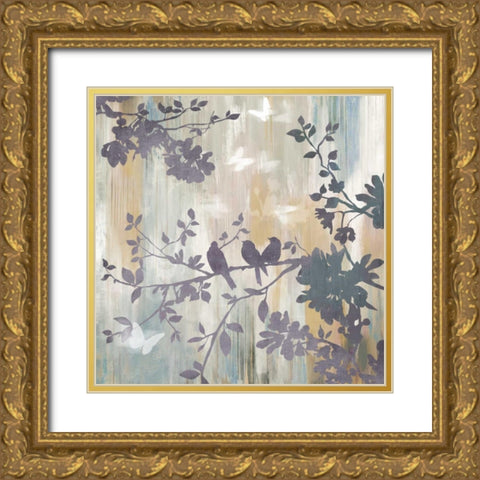 Mist Foliage I Gold Ornate Wood Framed Art Print with Double Matting by Jensen, Asia