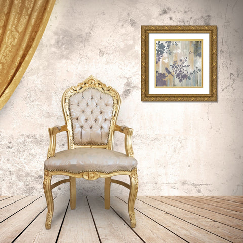 Mist Foliage II Gold Ornate Wood Framed Art Print with Double Matting by Jensen, Asia