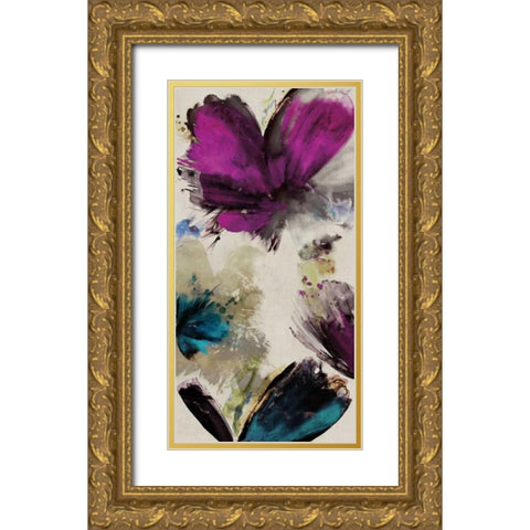 Midsummer Blooms I Gold Ornate Wood Framed Art Print with Double Matting by Jensen, Asia