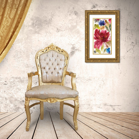 Garden Whisper II Gold Ornate Wood Framed Art Print with Double Matting by Jensen, Asia