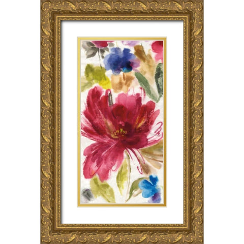 Garden Whisper II Gold Ornate Wood Framed Art Print with Double Matting by Jensen, Asia