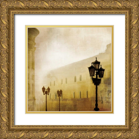 Fog Town I Gold Ornate Wood Framed Art Print with Double Matting by McMasters, James