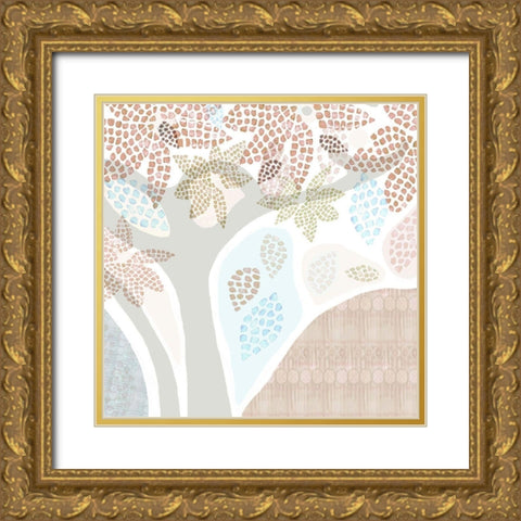 Olive Tree  Gold Ornate Wood Framed Art Print with Double Matting by Kouta, Flora