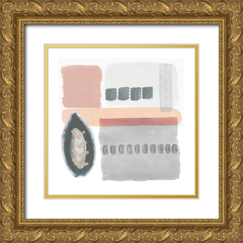 Beach Huts II Gold Ornate Wood Framed Art Print with Double Matting by Kouta, Flora