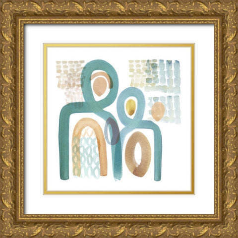 Togetherness II Gold Ornate Wood Framed Art Print with Double Matting by Kouta, Flora