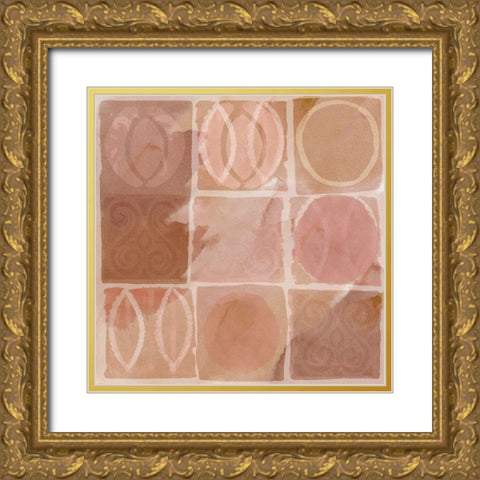 Terra Rosa I Gold Ornate Wood Framed Art Print with Double Matting by Kouta, Flora