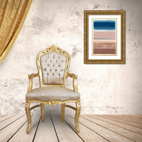 On the Blue Horizon III Gold Ornate Wood Framed Art Print with Double Matting by Kouta, Flora